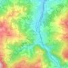 Porretta Terme topographic map, elevation, terrain