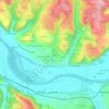 Le Bru topographic map, elevation, terrain