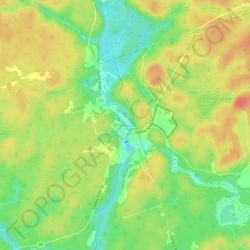 Kinmount topographic map, elevation, terrain