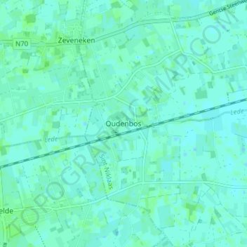 Oudenbos topographic map, elevation, terrain