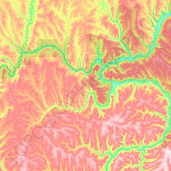 Усть-Кутское городское поселение topographic map, elevation, terrain