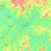 Três Corações topographic map, elevation, terrain