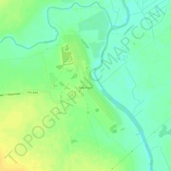 Омутское topographic map, elevation, terrain