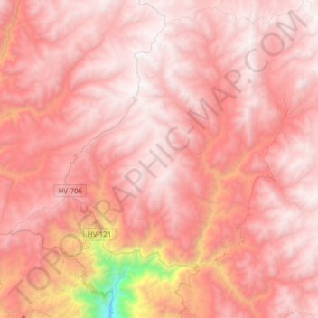 Querco topographic map, elevation, terrain