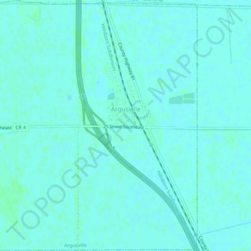 Argusville topographic map, elevation, terrain