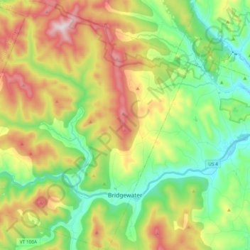 Bridgewater topographic map, elevation, terrain
