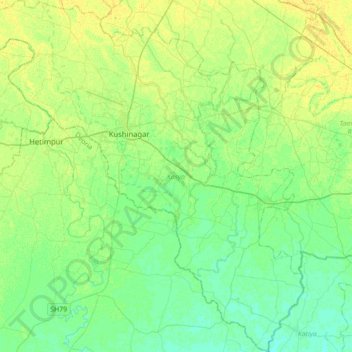 Kasya topographic map, elevation, terrain