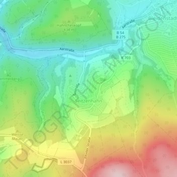 Seitzenhahn topographic map, elevation, terrain