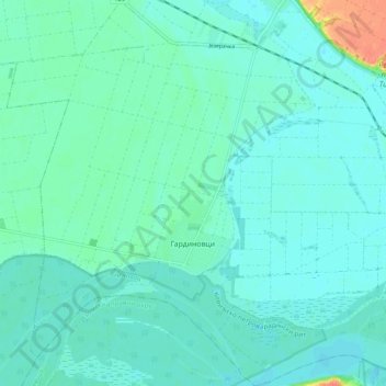Gardinovci topographic map, elevation, terrain