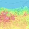 Kantabrien topographic map, elevation, terrain