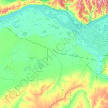 Безенчукский район topographic map, elevation, terrain