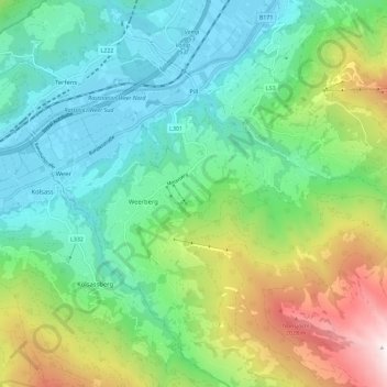 Gemeinde Pill topographic map, elevation, terrain