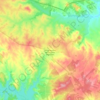 Nossa Senhora da Graça dos Degolados topographic map, elevation, terrain