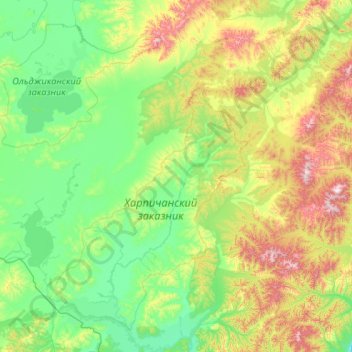 сельское поселение Село Кондон topographic map, elevation, terrain