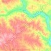 Oliver County topographic map, elevation, terrain