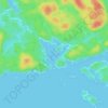 Skull Cove topographic map, elevation, terrain