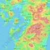 Kumamoto Prefecture topographic map, elevation, terrain