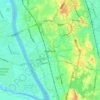 Mayangone topographic map, elevation, terrain