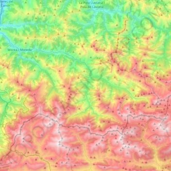 Aller topographic map, elevation, terrain