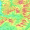 Horgau topographic map, elevation, terrain