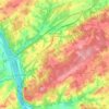 West Amwell Township topographic map, elevation, terrain