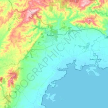 Foster topographic map, elevation, terrain