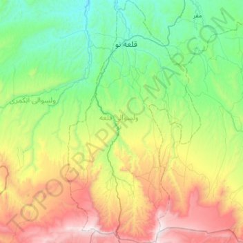 Qala i Naw topographic map, elevation, terrain