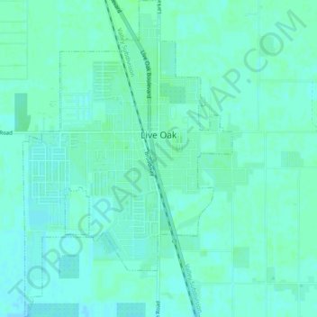Live Oak topographic map, elevation, terrain