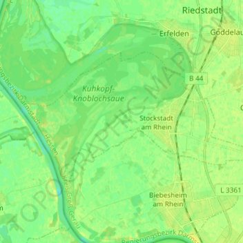 Stockstadt topographic map, elevation, terrain