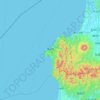 Fukaura topographic map, elevation, terrain