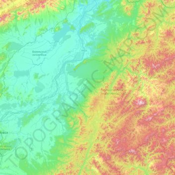 Нанайский район topographic map, elevation, terrain