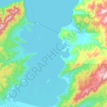 Чивыркуйский залив topographic map, elevation, terrain