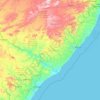 Alagoas topographic map, elevation, terrain