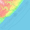 Pondoland Marine Protected Area topographic map, elevation, terrain