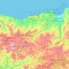 Al Hoceima Province topographic map, elevation, terrain