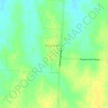 Hughesville topographic map, elevation, terrain