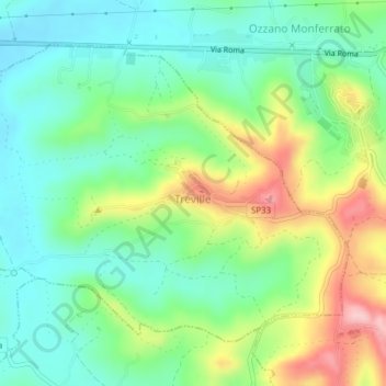 Treville topographic map, elevation, terrain