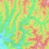 Рахівська міська громада topographic map, elevation, terrain