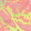 Pangong Lake topographic map, elevation, terrain