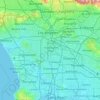 Los Angeles River topographic map, elevation, terrain
