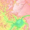 Brazzaville topographic map, elevation, terrain