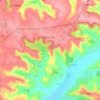 Cauzac topographic map, elevation, terrain