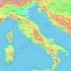 península Itálica topographic map, elevation, terrain