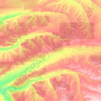 Тегульдетский район topographic map, elevation, terrain