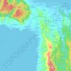 Pandan topographic map, elevation, terrain