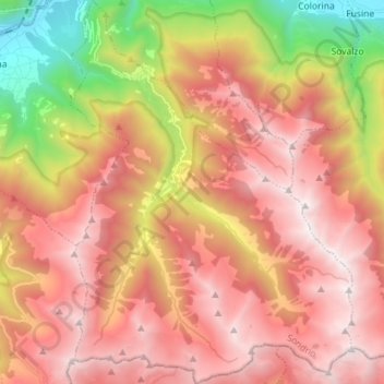 Tartano topographic map, elevation, terrain