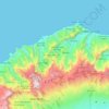 Ribeira Grande topographic map, elevation, terrain