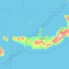 West New Britain topographic map, elevation, terrain