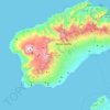 Porto Novo topographic map, elevation, terrain
