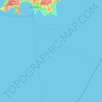 Grouville topographic map, elevation, terrain